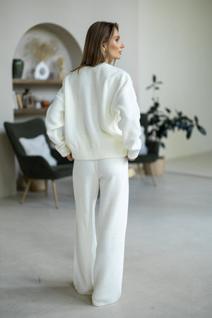 Anouk Knit Lounge Set – Milk White