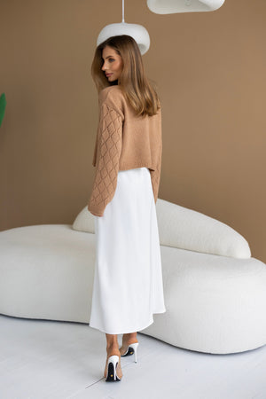 Jacinthe Fine Knit Cardigan – Camel