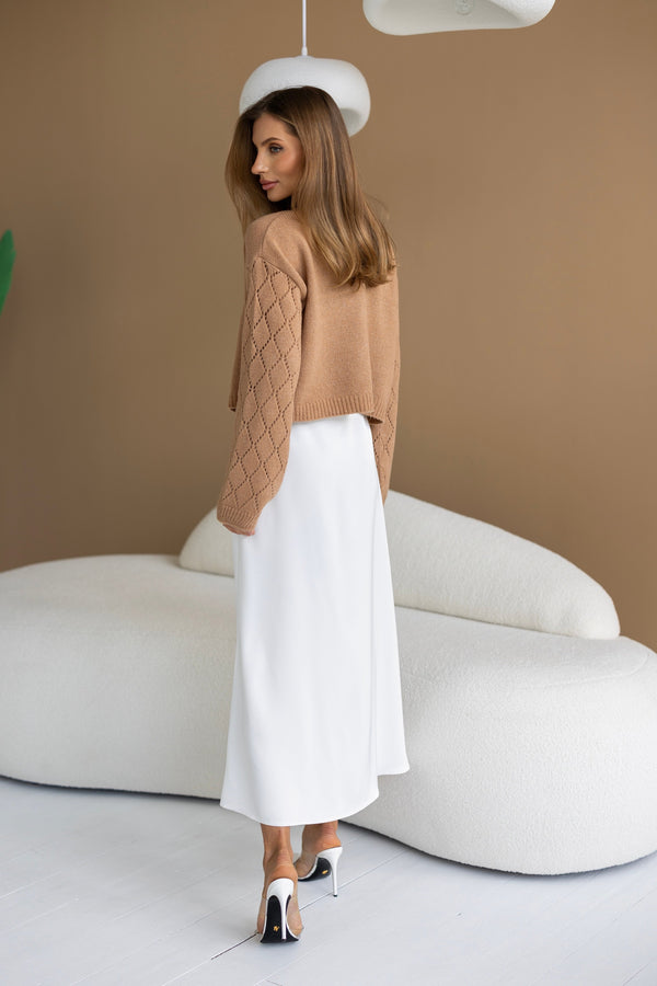 Jacinthe Fine Knit Cardigan – Camel