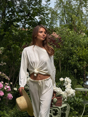 Céleste Off-Shoulder Knit Set – Butter