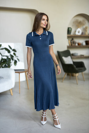 Apolline Polo Knit Midi Dress