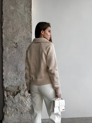 Elin Knit Blouse – Sand