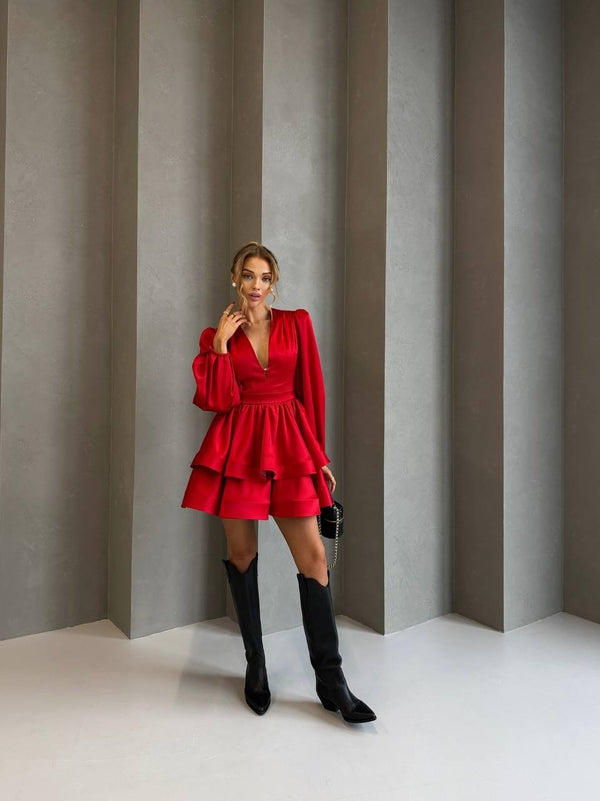 Emmanuelle Poplin Tiered Shirt Dress