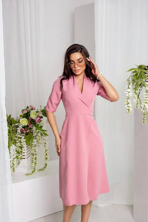 Lucile Tie-Back Midi Dress