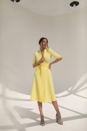 Lucile Tie-Back Midi Dress