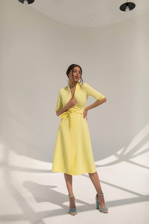 Lucile Tie-Back Midi Dress