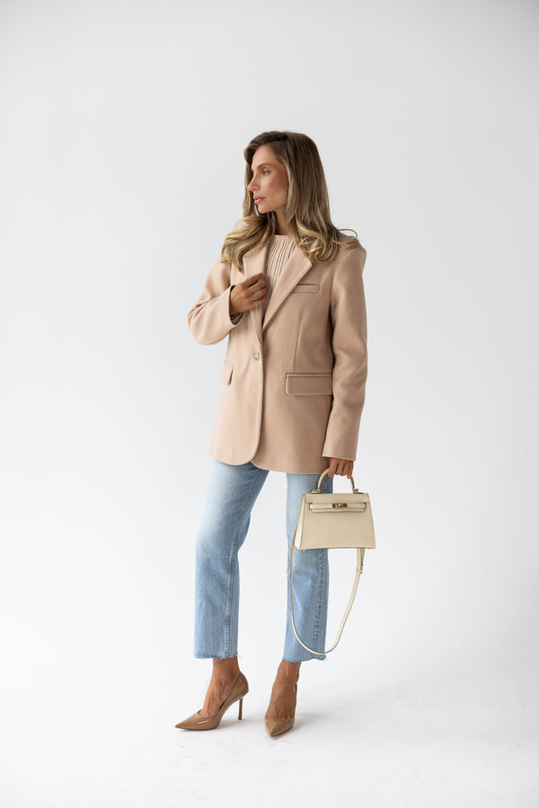 Adrienne Oversized Blazer – Beige