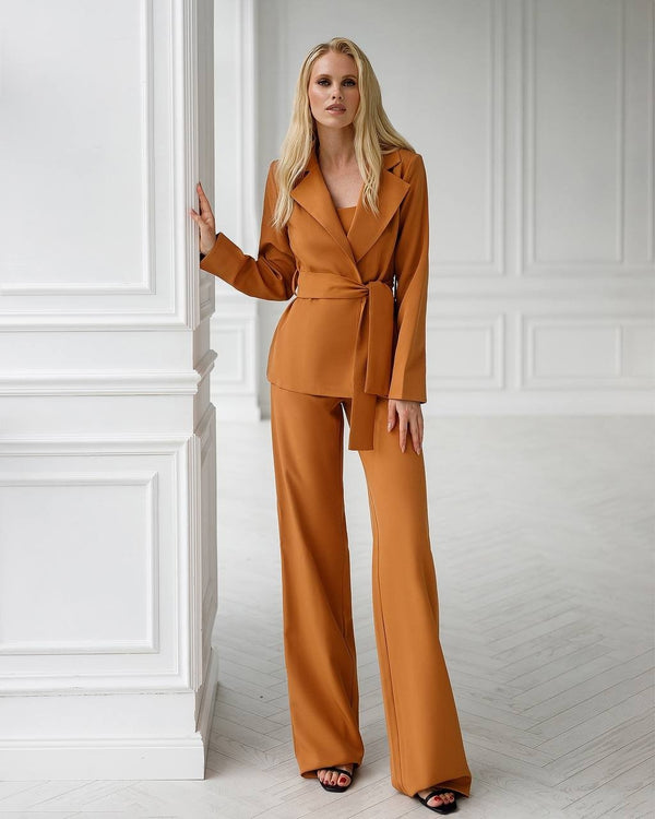 Eugénie Belted Blazer & Trouser Suit