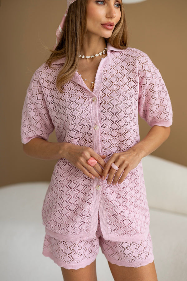 Nora Shirt & Shorts Set – Pink