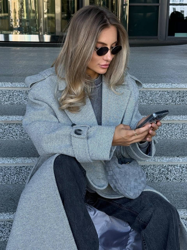 Marceline Belted Wool-Look Coat