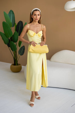 Léa Corset Slip Dress – Yellow
