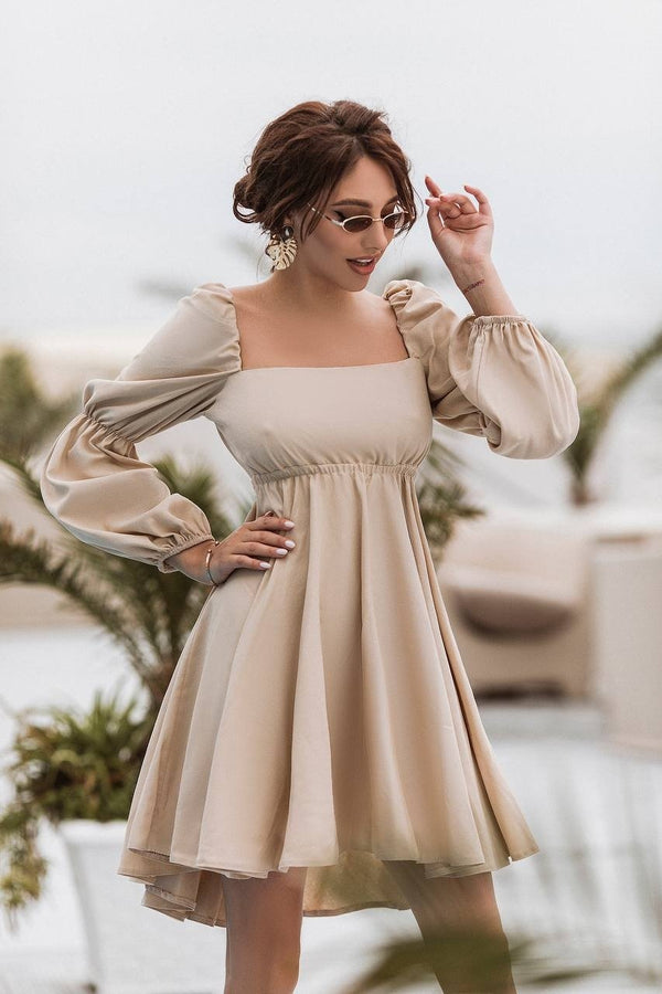 Coralie Off-Shoulder Puff Mini Dress