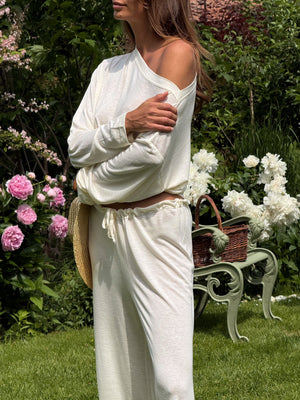 Céleste Off-Shoulder Knit Set – Butter