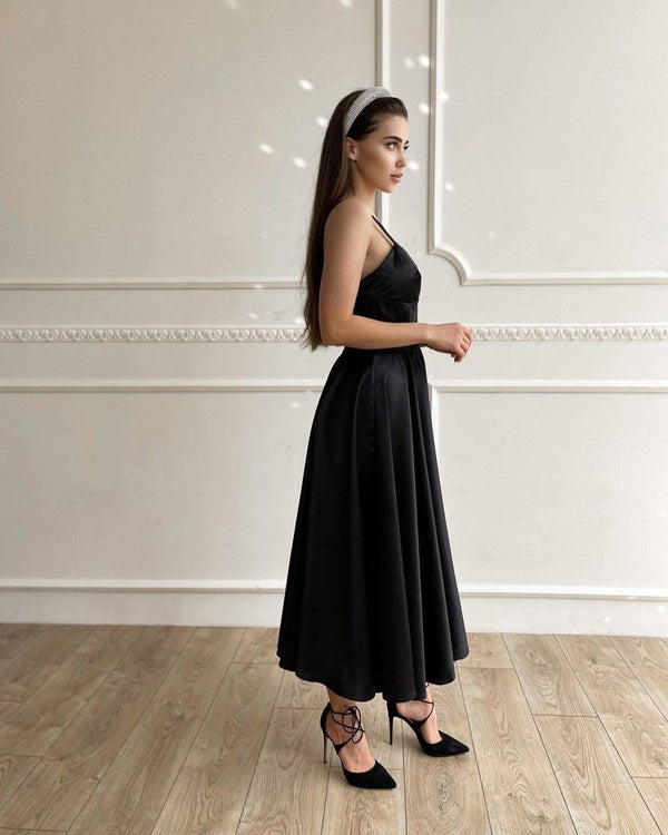 Prudence Satin Halter Maxi Dress