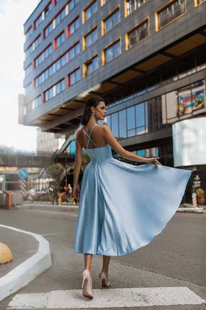 Prudence Satin Halter Maxi Dress