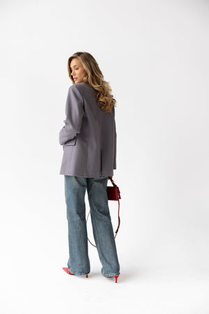 Adrienne Oversized Blazer – Grey