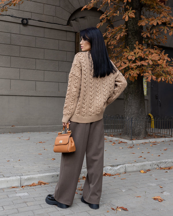 Céline Knit Top & Wide-Leg Set