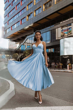 Prudence Satin Halter Maxi Dress