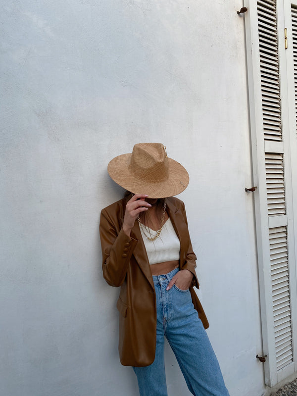 Hermine Oversized Longline Blazer – Brown