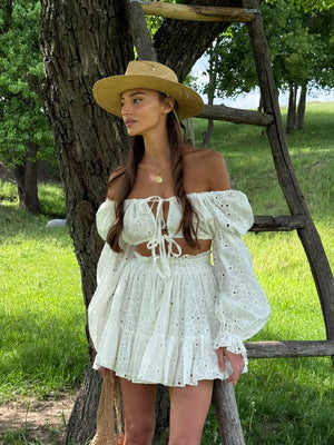 Séraphine Broderie Top & Skirt Set