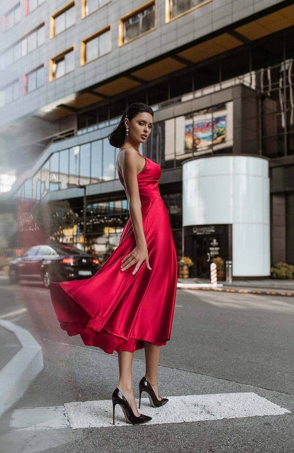 Prudence Satin Halter Maxi Dress