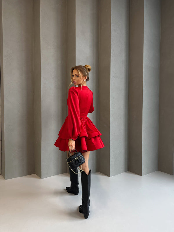 Emmanuelle Poplin Tiered Shirt Dress