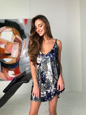 Diane Sequin Mini Dress