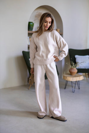 Anouk Knit Lounge Set – Beige