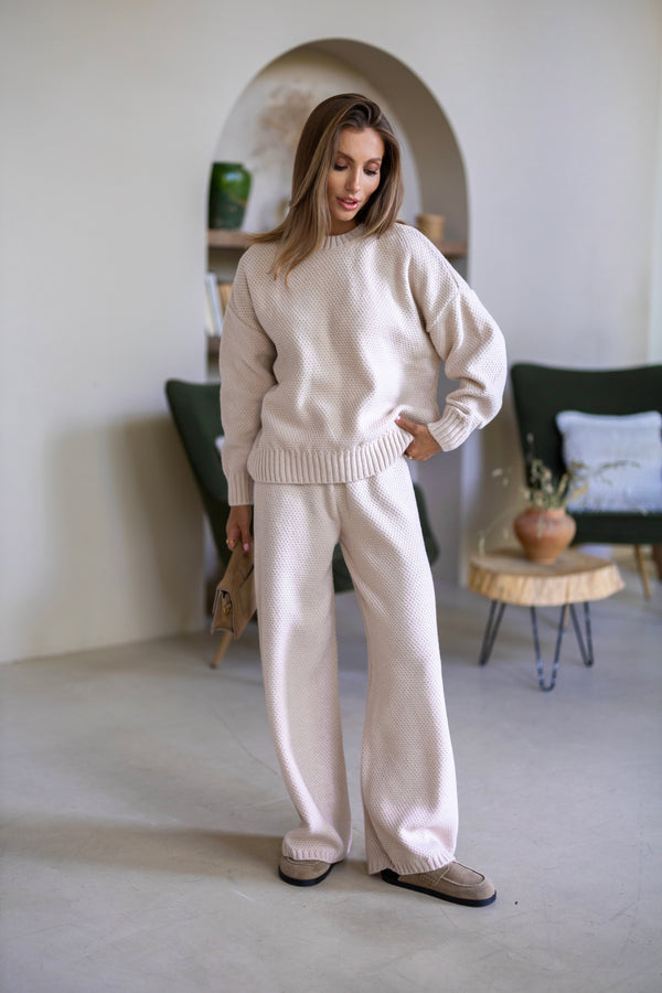 Anouk Knit Lounge Set – Beige