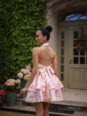 Ambroisine Floral Halter Mini Dress