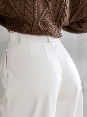 Clémence Pleated Wide-Leg Trousers