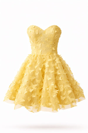 Adélie Butterfly Appliqué Mini Dress