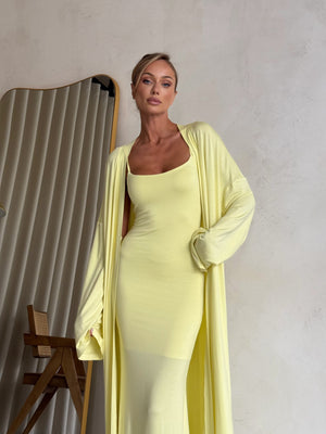Cerise Ribbed Belted Robe Cardigan – Butter