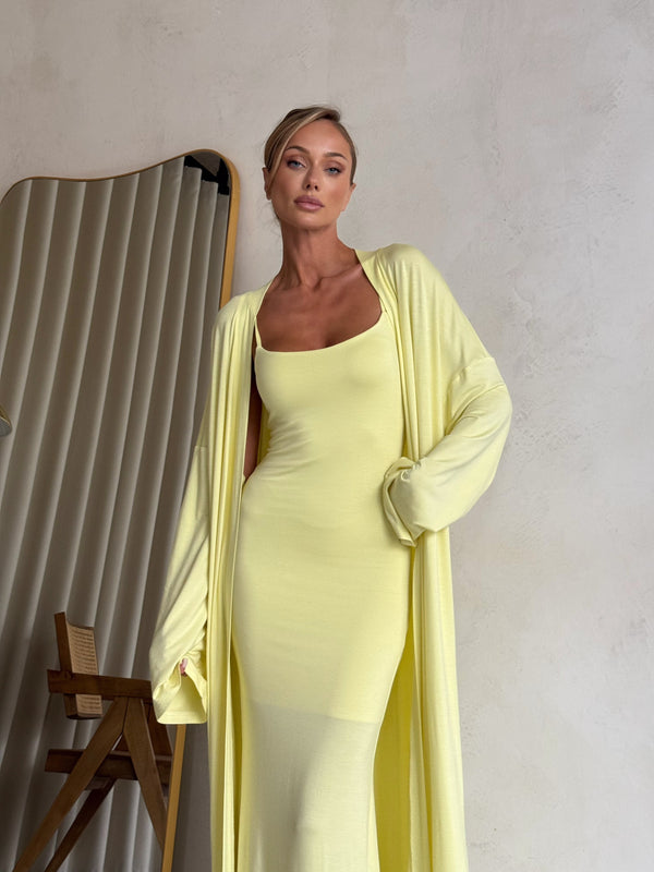 Cerise Ribbed Belted Robe Cardigan – Butter