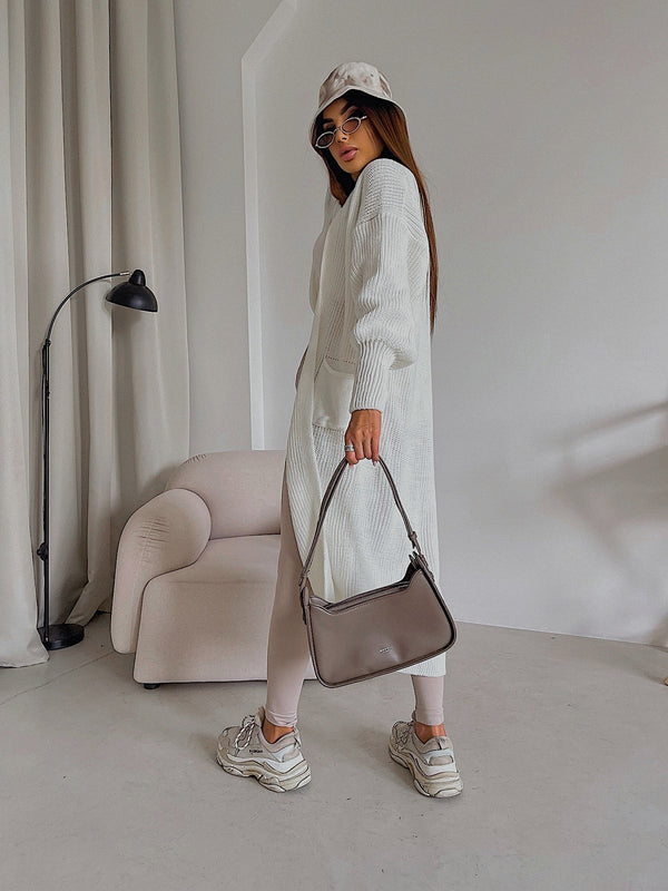Selene Longline Cardigan – Milk White