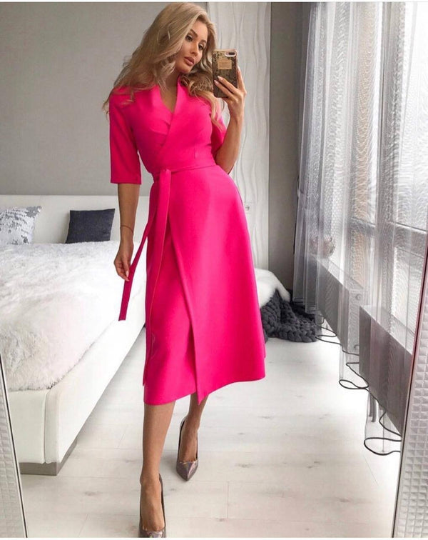 Lucile Tie-Back Midi Dress