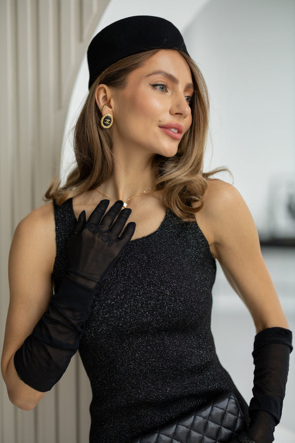 Vivienne Bouclé Jacket & Skirt Set – Black
