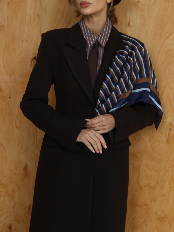 Irène Single-Breasted Wool Coat – Black