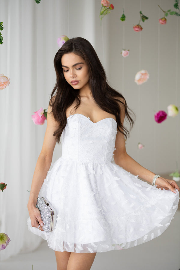 Adélie Butterfly Appliqué Mini Dress