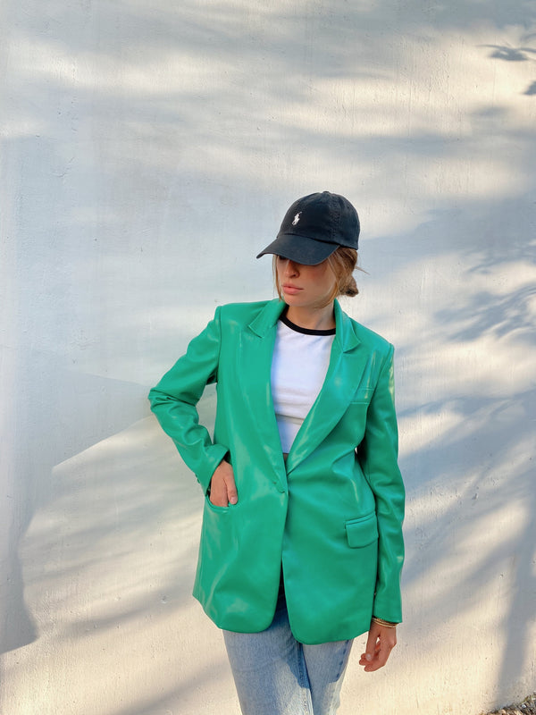 Hermine Oversized Longline Blazer – Grass