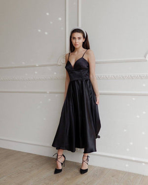 Prudence Satin Halter Maxi Dress