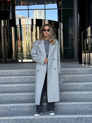 Marceline Belted Wool-Look Coat