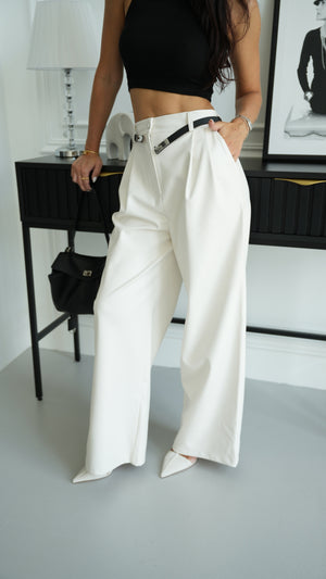 Clémence Pleated Wide-Leg Trousers