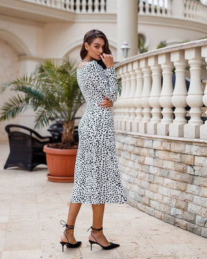 Séraphie Polka Dot Midi Dress
