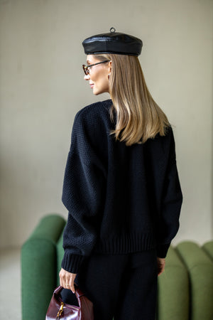 Anouk Knit Lounge Set – Black