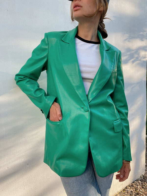 Hermine Oversized Longline Blazer – Grass