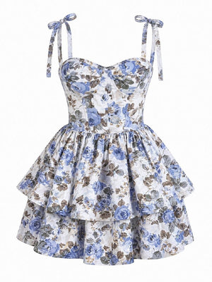 Charline Printed Bustier Mini Dress