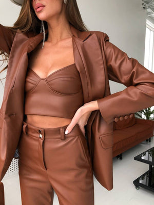 Hermine Oversized Longline Blazer – Cinnamon