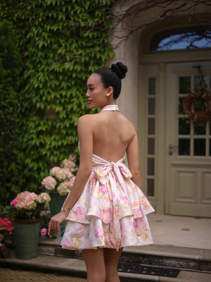 Ambroisine Floral Halter Mini Dress