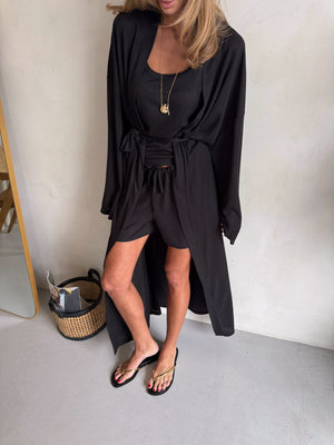 Albertine Knit Three-Piece Lounge Set – Black